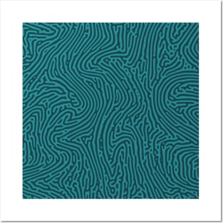 Liquid Turing Pattern (Green) Posters and Art